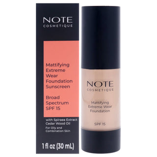 Note Cosmetique Mattifying Extreme Wear Foundation SPF 15 - Cashmere Beige for Women - 1 oz Foundation