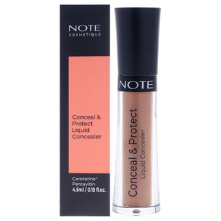 Note Cosmetique Conceal and Protect Liquid Concealer - 11 Wallnuts for Women - 0.15 oz Concealer