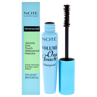 Note Cosmetique Volume One Touch Waterproof Mascara for Women - 01 Black - 0.34 oz Mascara