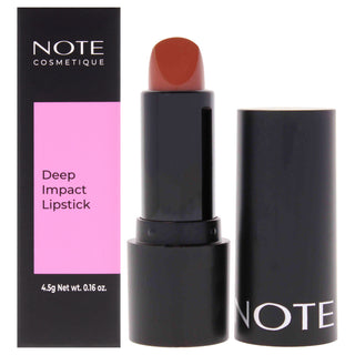 Note Cosmetique Deep Impact Lipstick - 07 Warm Chocolate for Women - 0.16 oz Lipstick - Long Lasting and Vibrant Color