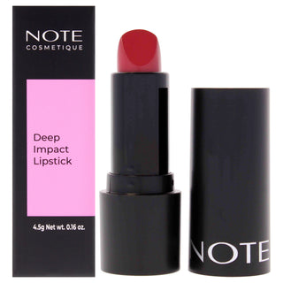 Note Cosmetique Deep Impact Lipstick in Vibrant Pink for Women - Long-Lasting Lip Color - 0.16 oz