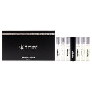 Al Haramain Discovery Collection Laventure 6-Pc Mini Gift Set for Unisex - EDP Spray Minis for Every Mood and Personality