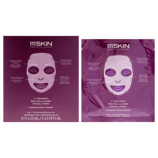 111Skin Y Theorem Bio Cellulose Facial Mask for Unisex - 5 Pc Mask