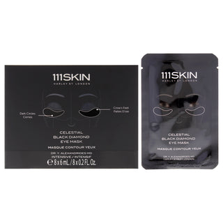 Luxurious Celestial Black Diamond Eye Mask by 111Skin for Unisex - Set of 8 Masks
