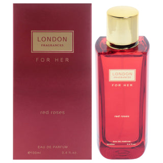 London Fragrances Red Roses EDP Spray for Women - 3.4 oz Fine Perfumery