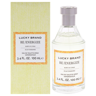 Re-Energize by Lucky Brand for Unisex - 3.4 oz EDT Spray