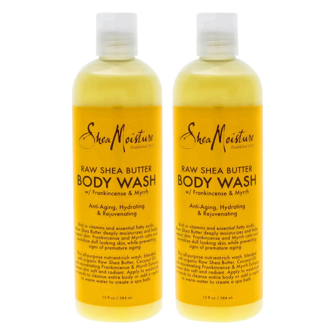 Raw Shea Butter Body Wash by Shea Moisture for Unisex - 13 oz Body Wash - Pack of 2