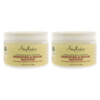 Jamaican Black Castor Oil Strengthen & Restore Smoothie Cream - Pack of 2 by Shea Moisture for Unisex - 12 oz Cream