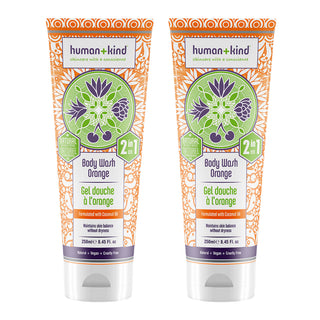Body Wash Orange - Pack of 2 by Human+Kind for Unisex - 8.45 oz Body Wash