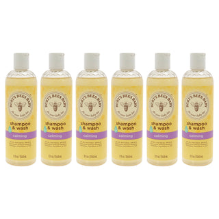 Baby Shampoo and Wash Calming by Burts Bees for Kids - 12 oz Shampoo and Body Wash - Pack of 6