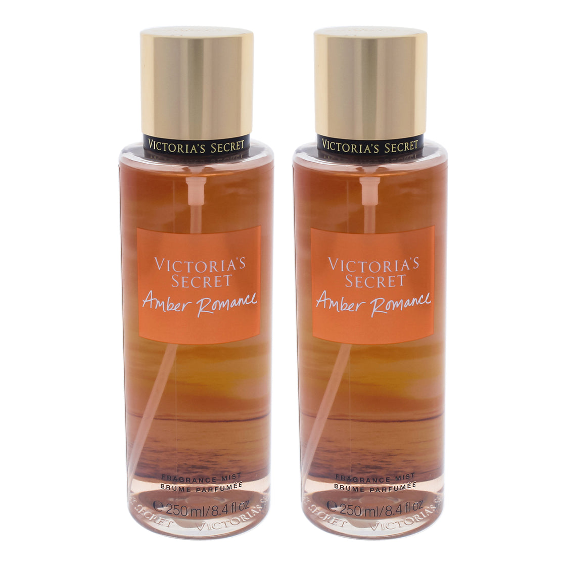 Amber Romance by Victorias Secret for Women - 8.4 oz Fragrance Mist - Pack of 2