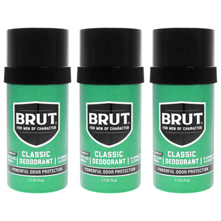 Brut by Faberge Co. for Men - 2.5 oz Deodorant Stick - Pack of 3