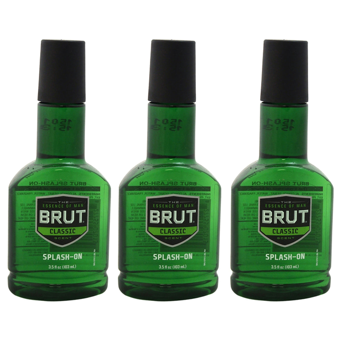 Splash-On Original Fragrance by Brut for Men - 3.5 oz Splash - Pack of 3