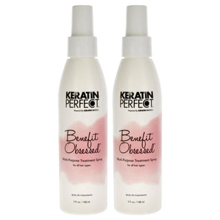 Keratin Benefit Obsessed Treatment Spray by Keratin Perfect for Unisex - 5 oz Treatment - Pack of 2