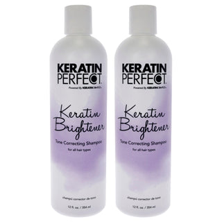 Keratin Brightener Shampoo by Keratin Perfect for Unisex - 12 oz Shampoo - Pack of 2