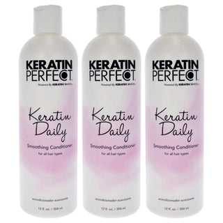Keratin Daily Conditioner by Keratin Perfect for Unisex - 12 oz Conditioner - Pack of 3