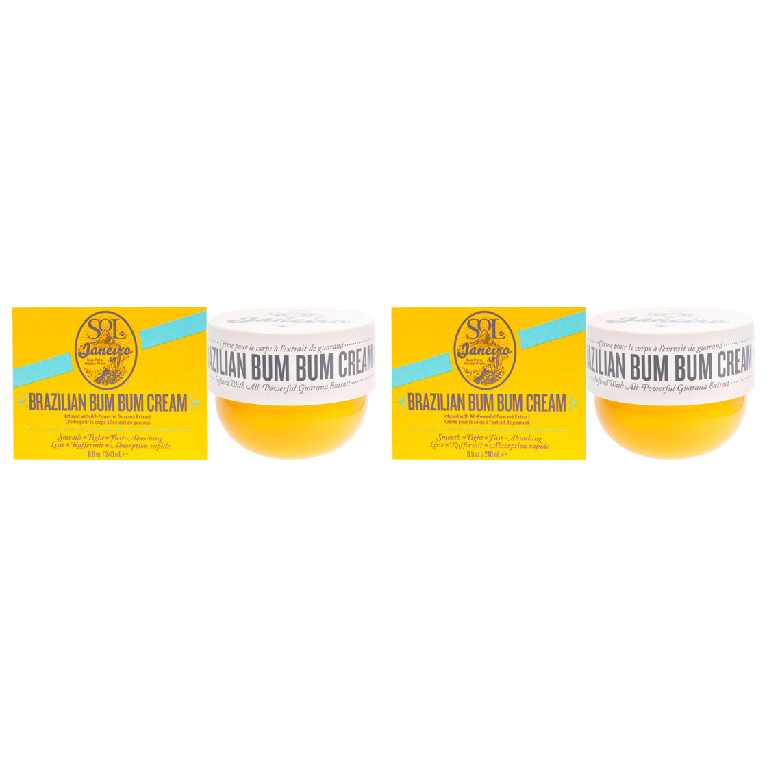 Brazilian Bum Bum Cream by Sol de Janeiro for Unisex - 8.1 oz Body Lotion - Pack of 2