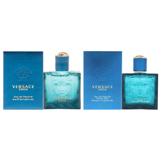 Versace Eros Kit by Versace for Men - 2 Pc Kit 1.7oz EDT Spray, 0.17oz EDT Splash (Mini)