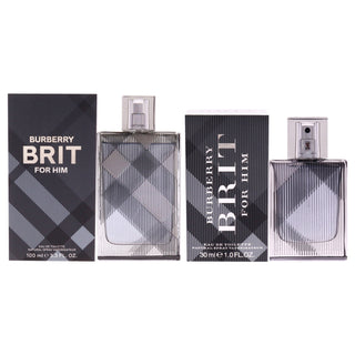 Burberry Brit Kit by Burberry for Men - 2 Pc Kit 1oz EDT Spray, 3.3oz EDT Spray