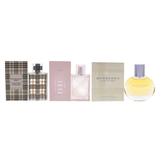 Burberry Fragrance Kit by Burberry for Women - 3 Pc Kit 1.7oz Burberry EDP Spray, 1.6oz Burberry Brit Sheer EDT Spray, 1.7oz Burberry Brit EDP Spray