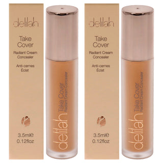 Take Cover Radiant Cream Concealer - Cashmere by Delilah for Women - 0.12 oz Concealer - Pack of 2