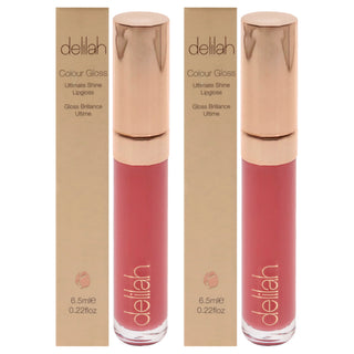 Ultimate Shine Lip Gloss - Amalie by Delilah for Women - 0.22 oz Lip Gloss - Pack of 2