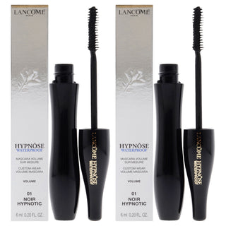 Hypnose Waterproof Mascara - 01 Noir Hypnotic by Lancome for Women - 0.2 oz Mascara - Pack of 2