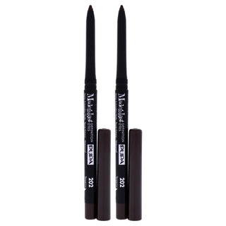 Made To Last Definition Eyes - 202 Dark Cocoa by Pupa Milano for Women - 0.012 oz Eye Pencil - Pack of 2