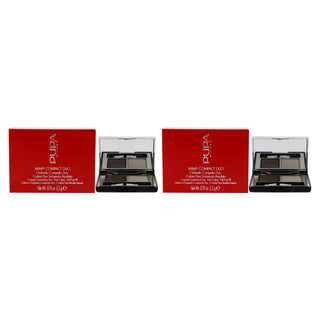Vamp! Compact Duo Eyeshadow - 008 Cream Taupe by Pupa Milano for Women - 0.078 oz Eye Shadow - Pack of 2