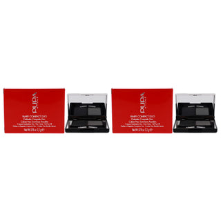 Vamp! Compact Duo Eyeshadow - 009 Silver Stone by Pupa Milano for Women - 0.078 oz Eye Shadow - Pack of 2