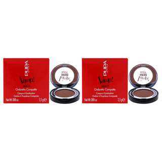 Vamp! Matt Compact Eyeshadow - 040 Warm Nude by Pupa Milano for Women - 0.088 oz Eye Shadow - Pack of 2