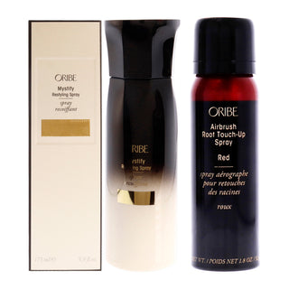 Mystify Restyling Spray and Airbrush Root Touch-Up Spray - Red Kit by Oribe for Unisex - 2 Pc Kit 5.9oz Spray, 1.8oz Hair Color
