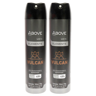 48 Hours Element Antiperspirant Deodorant - Vulcan by Above for Men - 3.17 oz Deodorant Spray - Pack of 2
