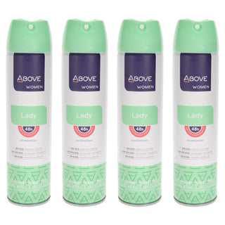 48 Hours Antiperspirant Deodorant - Lady by Above for Women - 3.17 oz Deodorant Spray - Pack of 4