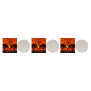 Notes of Ebony Soap by LErbolario for Unisex - 3.5 oz Soap - Pack of 3