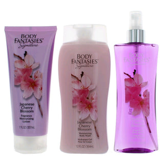 Japanese Cherry Blossom By Body Fantasies, 3 Piece Set For Women