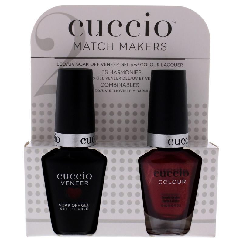 Match Makers Set - Give It A Twirl by Cuccio Colour for Women - 2 Pc 0.44oz Veneer Soak Of Gel Nail Polish, 0.43oz Colour Nail Polish