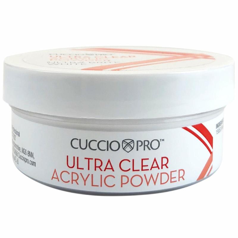 Ultra Clear Acrylic Powder - Ultra Brite White by Cuccio Pro for Women - 1.6 oz Acrylic Powder