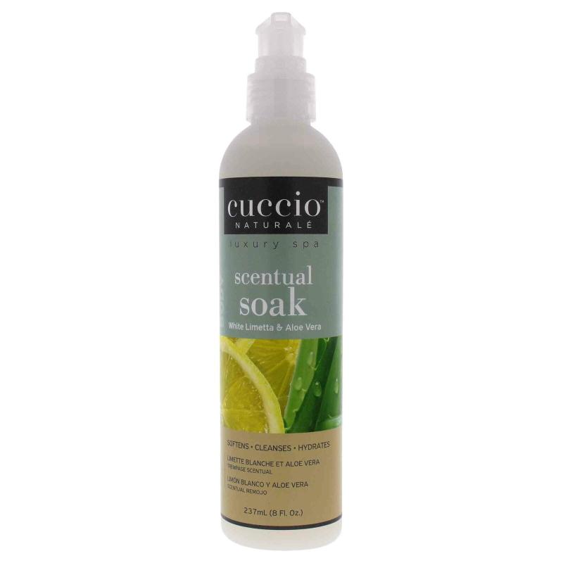 Scentual Soak - White Limetta and Aloe Vera by Cuccio Naturale for Women - 8 oz Body Soak