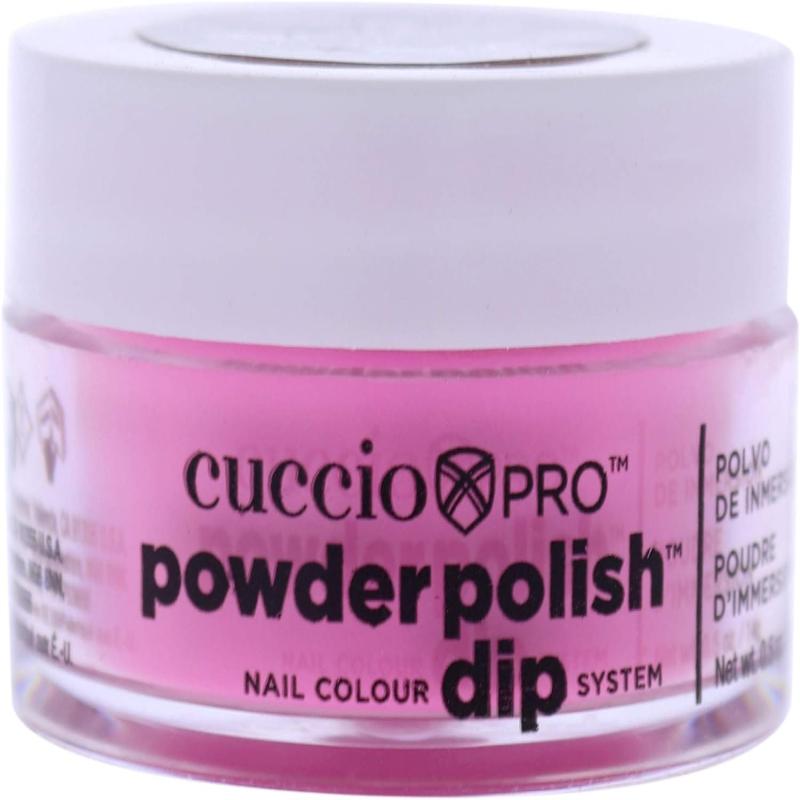 Pro Powder Polish Nail Colour Dip System - Bright Neon Pink by Cuccio Colour for Women - 0.5 oz Nail Powder