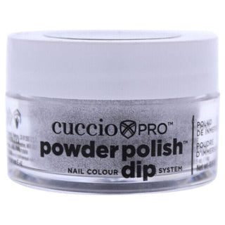 Pro Powder Polish Nail Colour Dip System - Silver with Silver Glitter by Cuccio Colour for Women - 0.5 oz Nail Powder