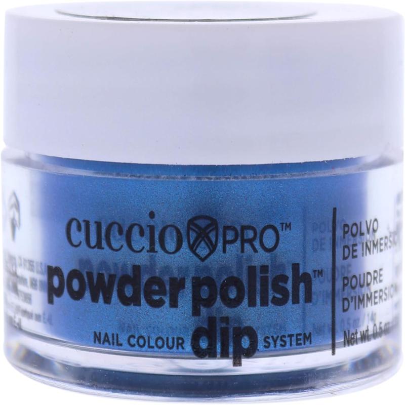 Pro Powder Polish Nail Colour Dip System - Deep Blue with Blue Mica by Cuccio Colour for Women - 0.5 oz Nail Powder