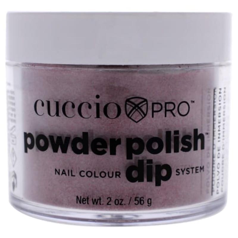 Pro Powder Polish Nail Colour Dip System - Dark Red Glitter by Cuccio Colour for Women - 1.6 oz Nail Powder