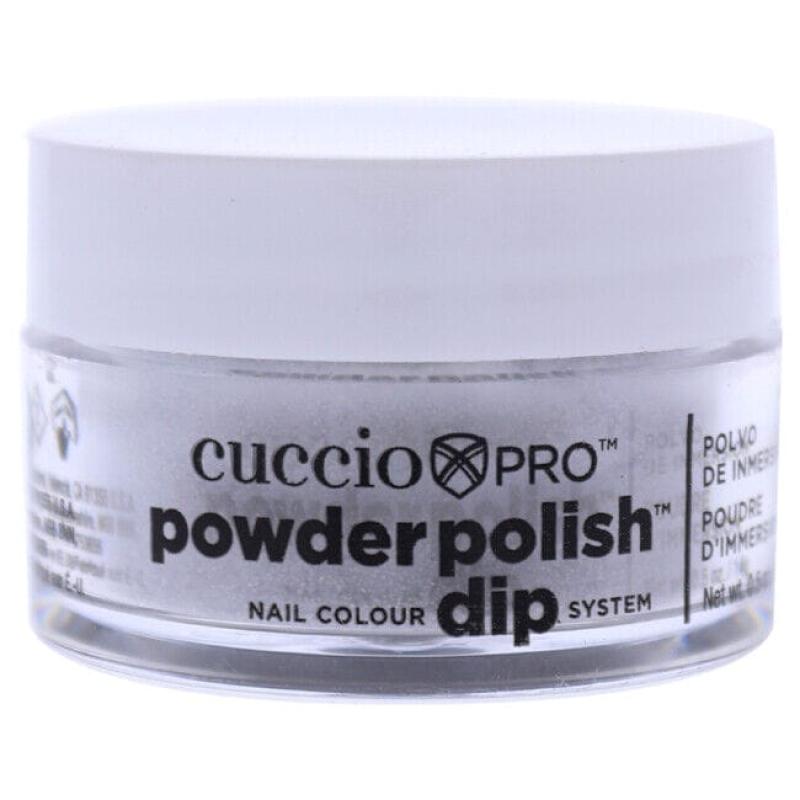 Pro Powder Polish Nail Colour Dip System - Platinum Silver Glitter by Cuccio Colour for Women - 0.5 oz Nail Powder