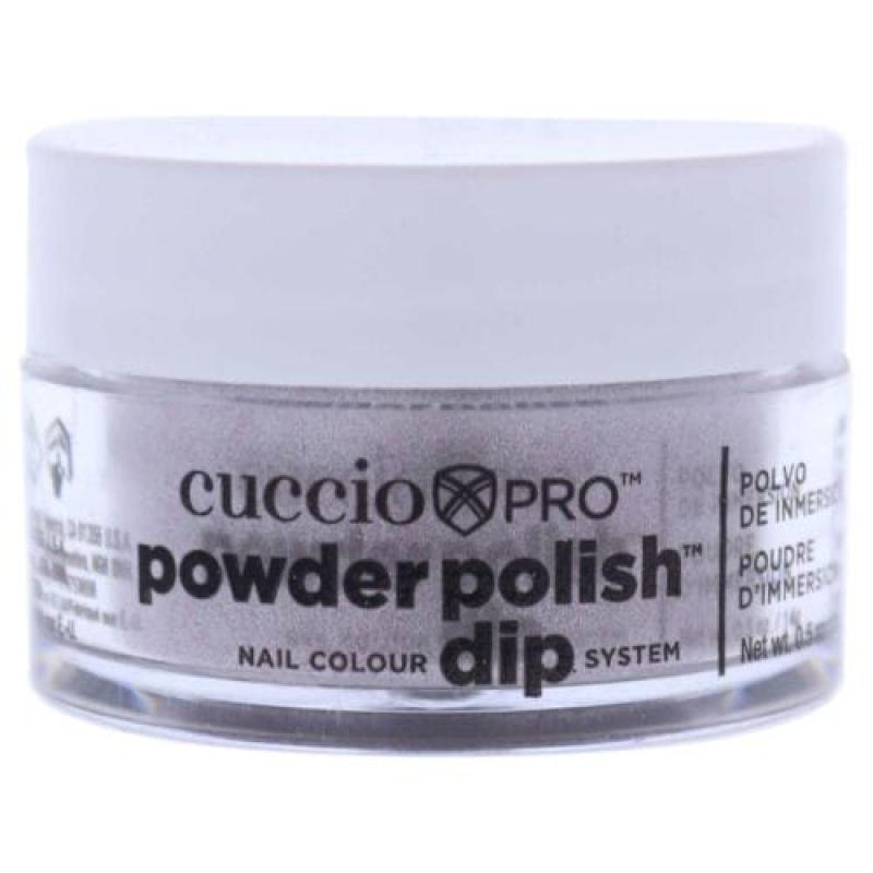 Pro Powder Polish Nail Colour Dip System - Silver With Baby Pink Glitter by Cuccio Colour for Women - 0.5 oz Nail Powder