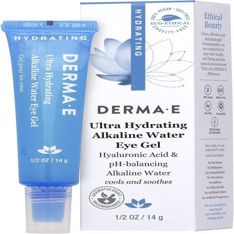Ultra Hydrating Alkaline Water Eye Gel by Derma-E for Unisex - 0.5 oz Gel