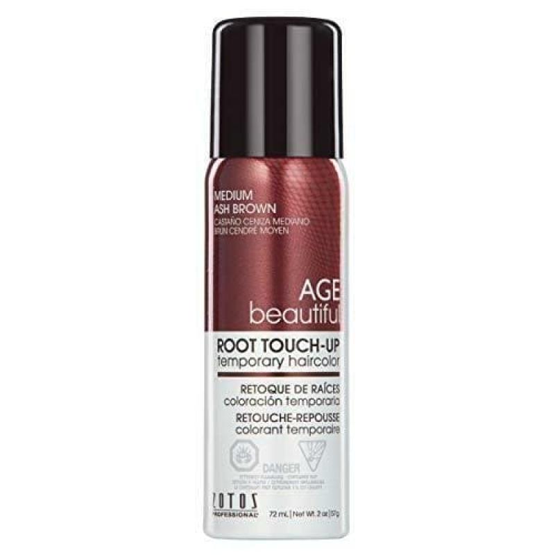 Root Touch Up Temporary Haircolor Spray - Medium Ash Brown by AGEbeautiful for Unisex - 2 oz Hair Color