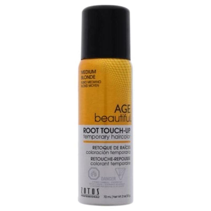 Root Touch Up Temporary Haircolor Spray - Medium Blonde by AGEbeautiful for Unisex - 2 oz Hair Color