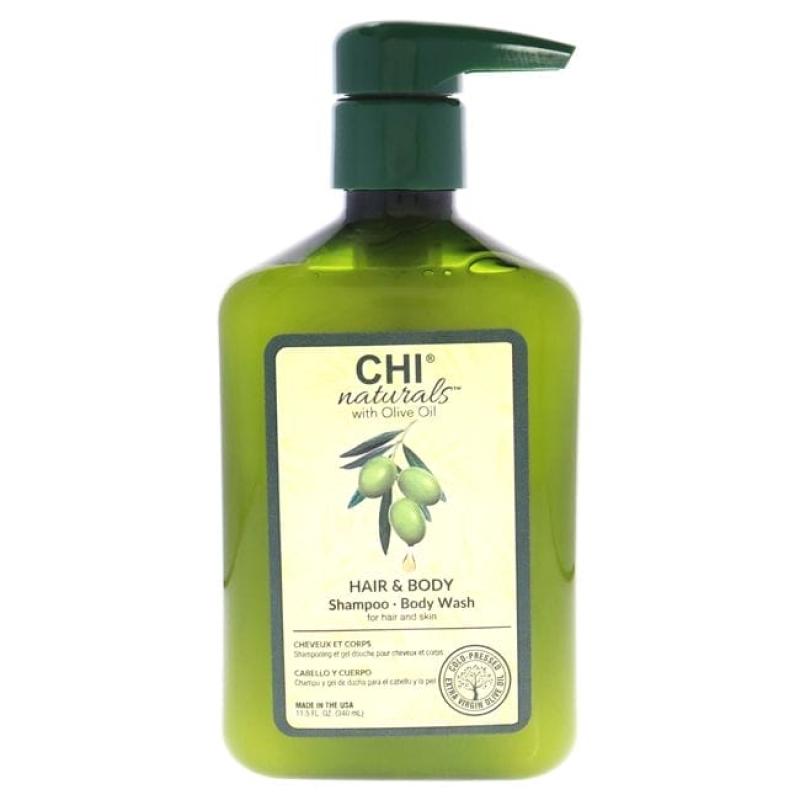 Olive Naturals Hair and Body Shampoo Body Wash by CHI for Unisex - 11.5 oz Body Wash