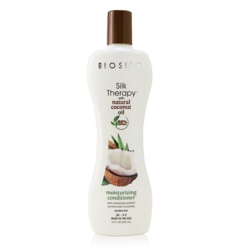 Silk Therapy with Coconut Oil Moisturizing Conditioner by Biosilk for Unisex - 12 oz Conditioner
